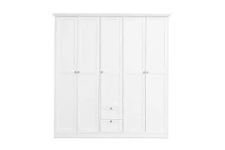Kledingkast Landwood 187cm Met 5 Deuren - Wit -Collectie Slaapkamermeubels 5c497c5548829 fn2269 image 3 1548319829 Landwood 19 frontal eef1