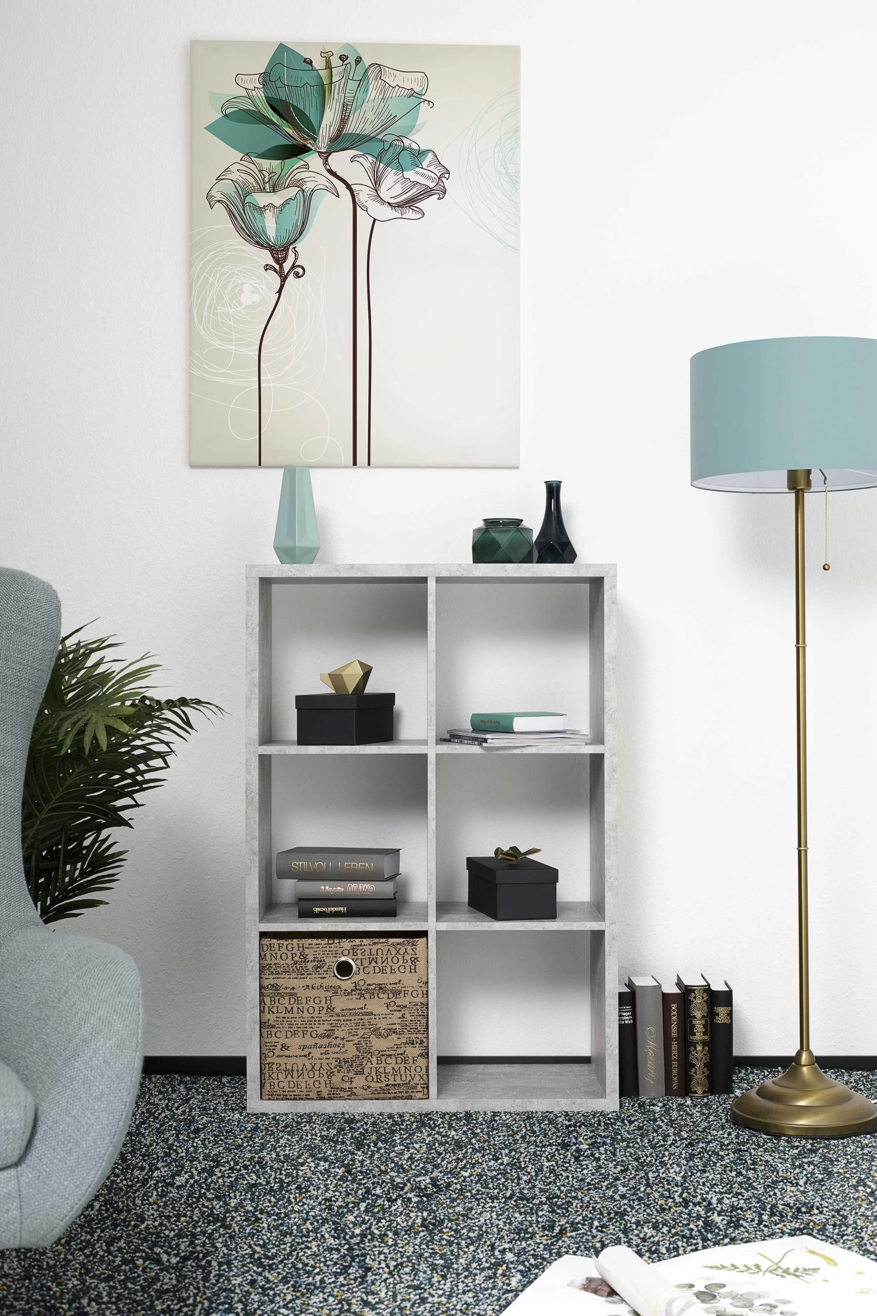 Kolomkast Max 6 Vakken - Beton 4 Kolomkast Max 6 Vakken - Beton - Afbeelding 2