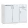 Commode Spacio 84cm 3 Deuren/2 Laden - Wit