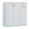 Commode Spacio 110cm 3 Deuren/2 Laden - Wit