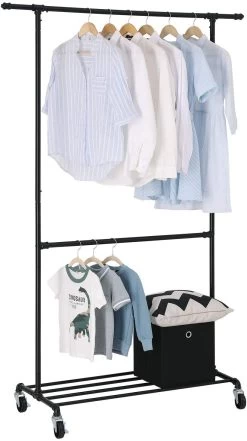 Songmics CHIC INDUSTRIAL KLEDINGREK Op Wielen - 110 Kg Belasting -Collectie Slaapkamermeubels 61 XUI6M5GL. AC SL1500 68f2