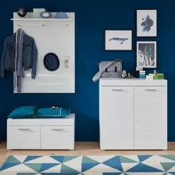 Garderobeset Amanda | Paneel, Opberg- En Schoenenkast | High Glossy White