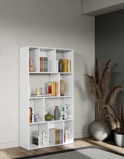 Boekenkast Calgary - Wit -Collectie Slaapkamermeubels 7020X2100X00 Toronto Bookcase White 1 aaf1