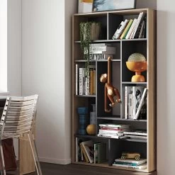 Boekenkast Bangkok - Eik/zwart