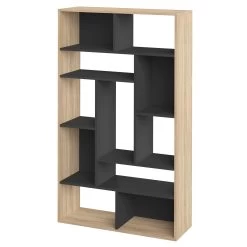 Boekenkast Bangkok - Eik/zwart -Collectie Slaapkamermeubels 7030X0776X00 S oul Bookcase Black and Natural Oak 2 6e94