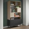 Boekenkast Horizon Groot - Eik/zwart -Collectie Slaapkamermeubels 7150X0707A01 Horizon bookcase natural oak and black 1 c8ce