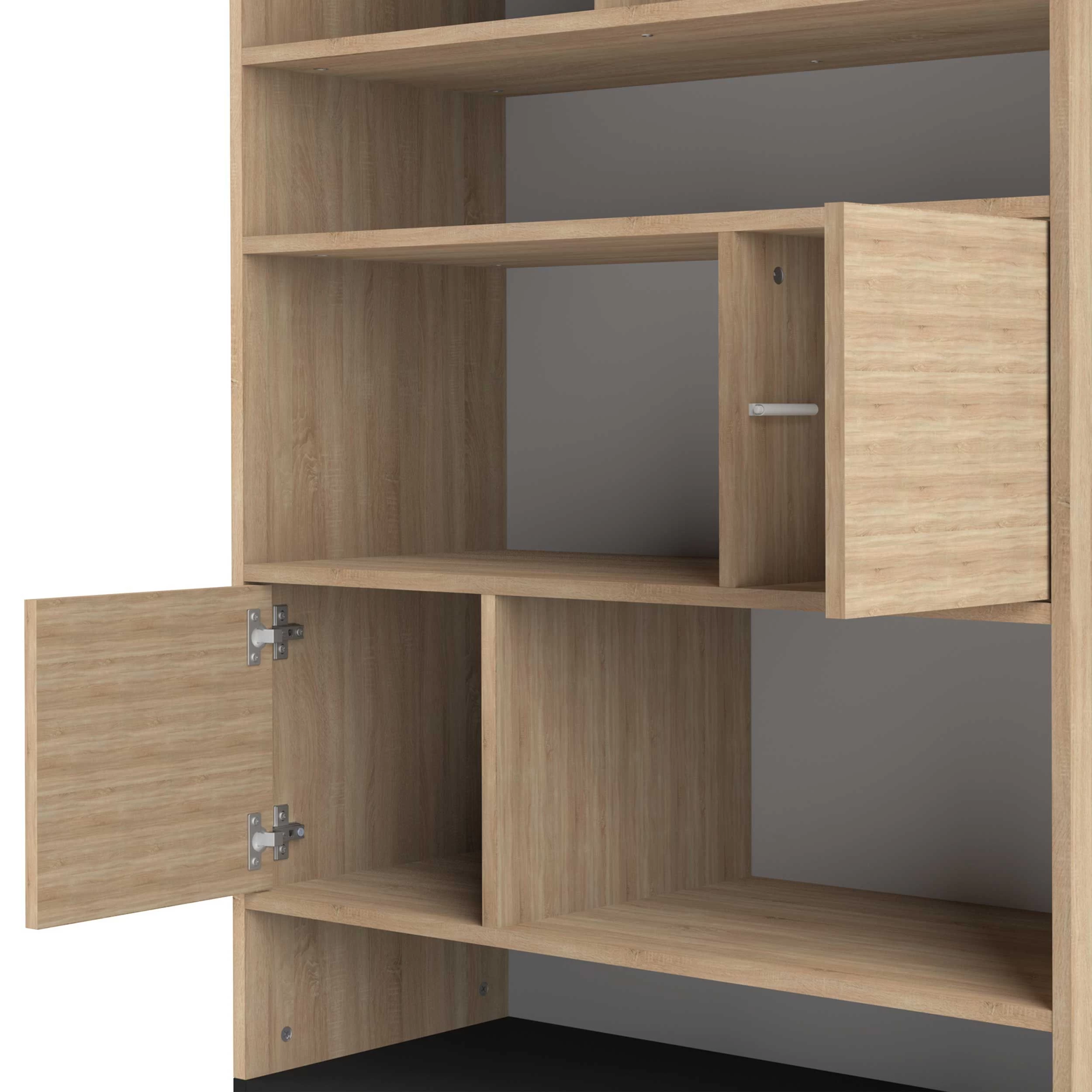 Boekenkast Horizon Groot - Eik/zwart 9 Boekenkast Horizon Groot - Eik/zwart - Afbeelding 7