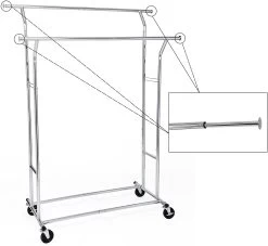 Songmics Metalen Kapstokstandaard Voor Zwaar Gebruik, 110 Kg, 129-169 Cm -Collectie Slaapkamermeubels 71SXN0rSdSL. AC SL1500 b6c4