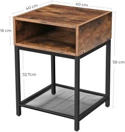 Nachtkastje Brad 1 Vak 1 Legplank - Rustiek Bruin/zwart 13 Nachtkastje Brad 1 Vak 1 Legplank - Rustiek Bruin/zwart -Collectie Slaapkamermeubels 71dnV5t7DPL. AC SL1500 c253