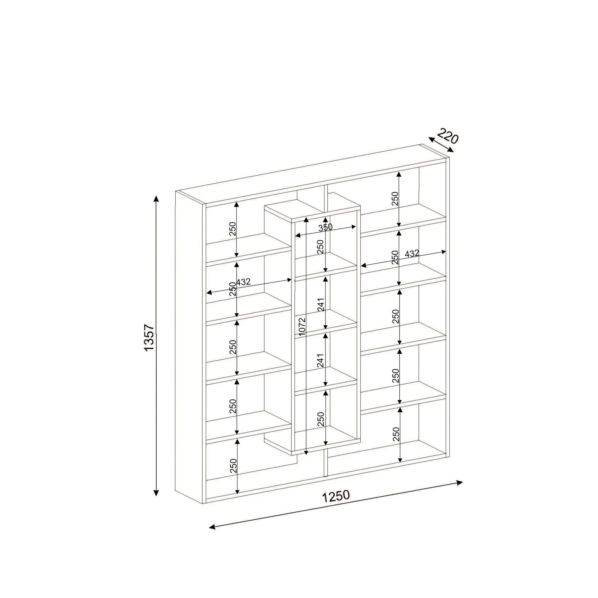 Houten Kunstboekenplank | 125 Cm X 135 | 18 Mm Dikte | Melamine Gecoat | Wit 4 Houten Kunstboekenplank | 125 Cm X 135 | 18 Mm Dikte | Melamine Gecoat | Wit - Afbeelding 2