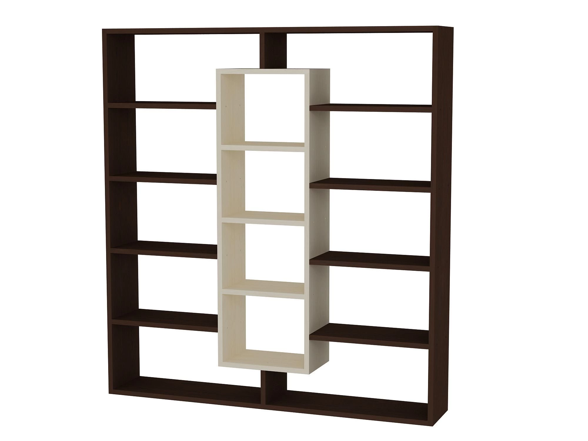 Houten Kunst Boekenplank | Melamine Gecoat | 18mm Dik | Wengé Berk 4 Houten Kunst Boekenplank | Melamine Gecoat | 18mm Dik | Wengé Berk - Afbeelding 2