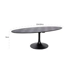 RICHMOND Eettafel Blax Ovaal 230x100 - Zwart 19 RICHMOND Eettafel Blax Ovaal 230x100 - Zwart -Collectie Slaapkamermeubels 7546 6 a4d8