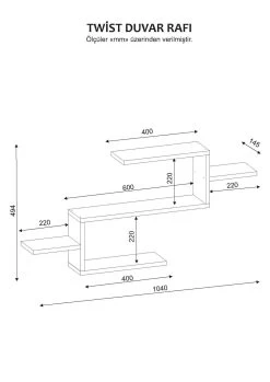 Furny Home Boekenplank | 18mm Dik | 104cm B X 49cm H | Wit -Collectie Slaapkamermeubels 756FRN3601 20 203 61a3