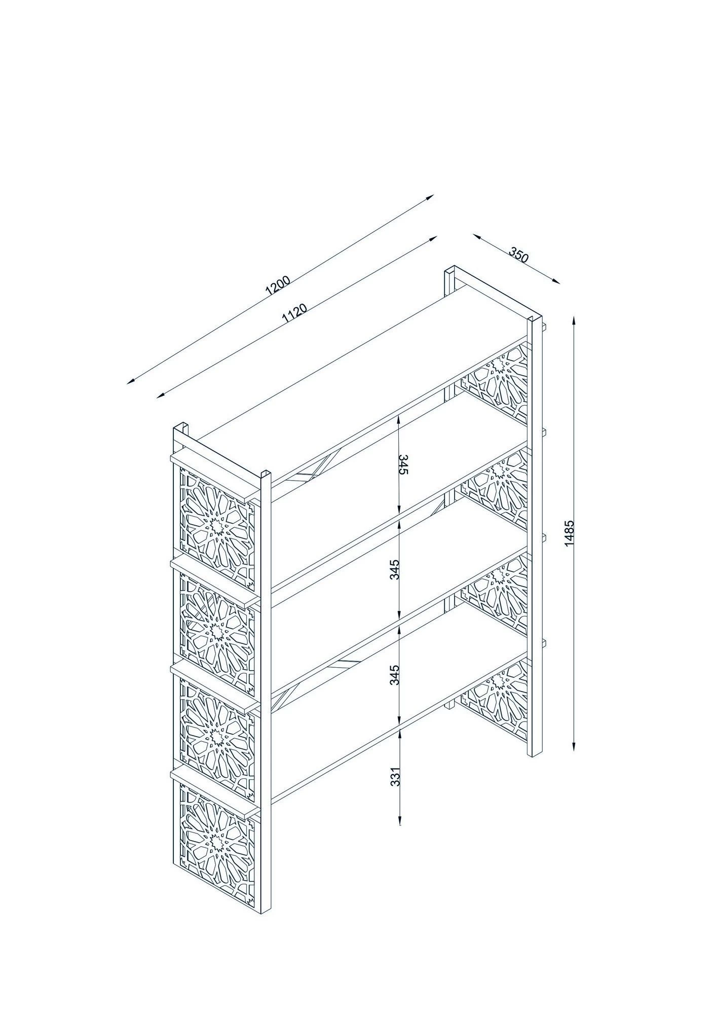Boekenplank Furny Home | 100% Melaminegecoat | Kleur: Walnootbruin 7 Boekenplank Furny Home | 100% Melaminegecoat | Kleur: Walnootbruin - Afbeelding 5