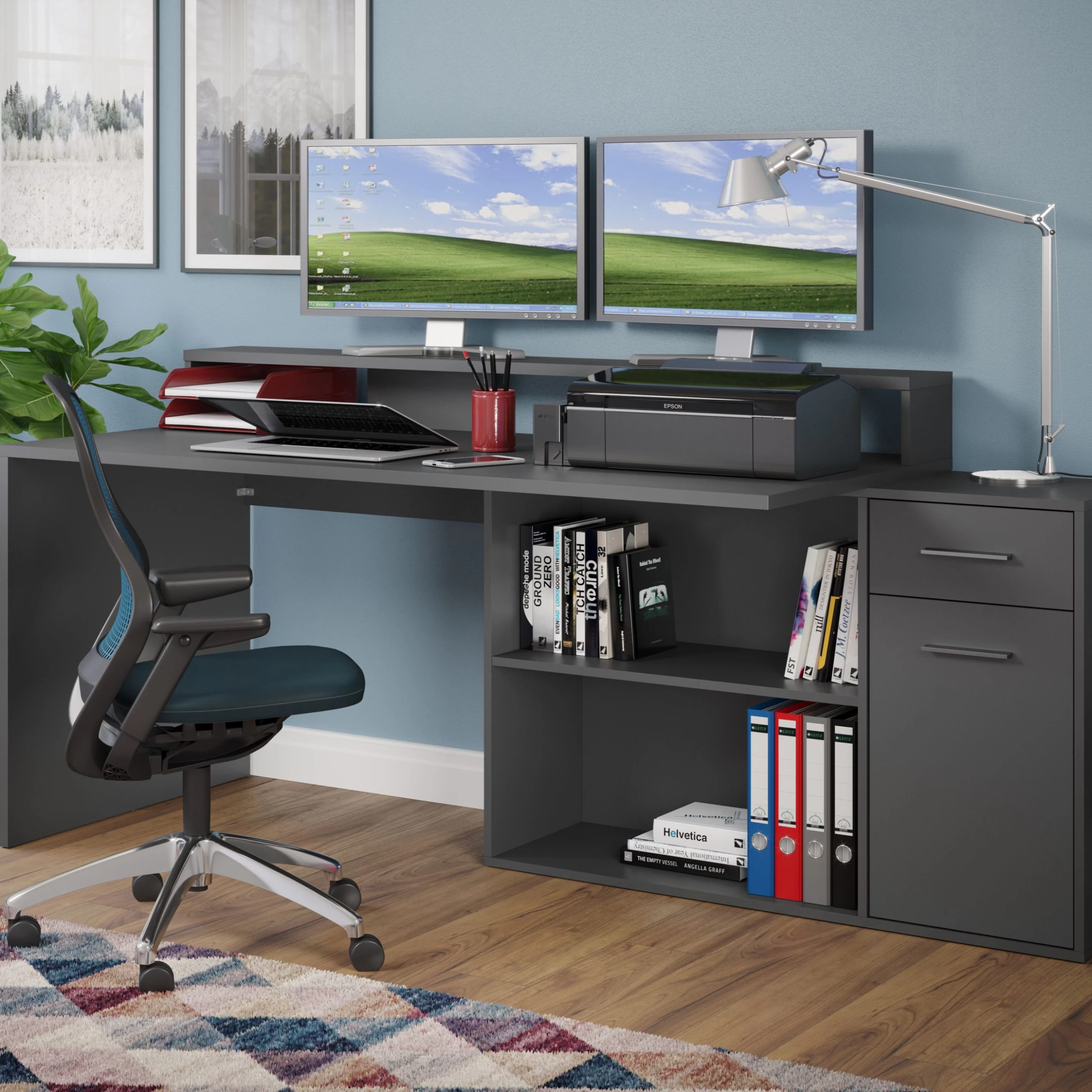 Gamingbureau Gamer | 160 X 115 X 92 Cm | Antraciet 3 Gamingbureau Gamer | 160 X 115 X 92 Cm | Antraciet