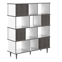 Boekenkast Fame - Wit/beton -Collectie Slaapkamermeubels 7770X8598B2A Iconic Bookcase white and concrete 2 70e3