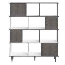 Boekenkast Fame - Wit/beton -Collectie Slaapkamermeubels 7770X8598B2A Iconic Bookcase white and concrete 3 8a64