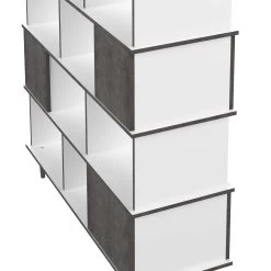 Boekenkast Fame - Wit/beton -Collectie Slaapkamermeubels 7770X8598B2A Iconic Bookcase white and concrete 7 52ad