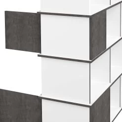 Boekenkast Fame - Wit/beton -Collectie Slaapkamermeubels 7770X8598B2A Iconic Bookcase white and concrete 9 4420