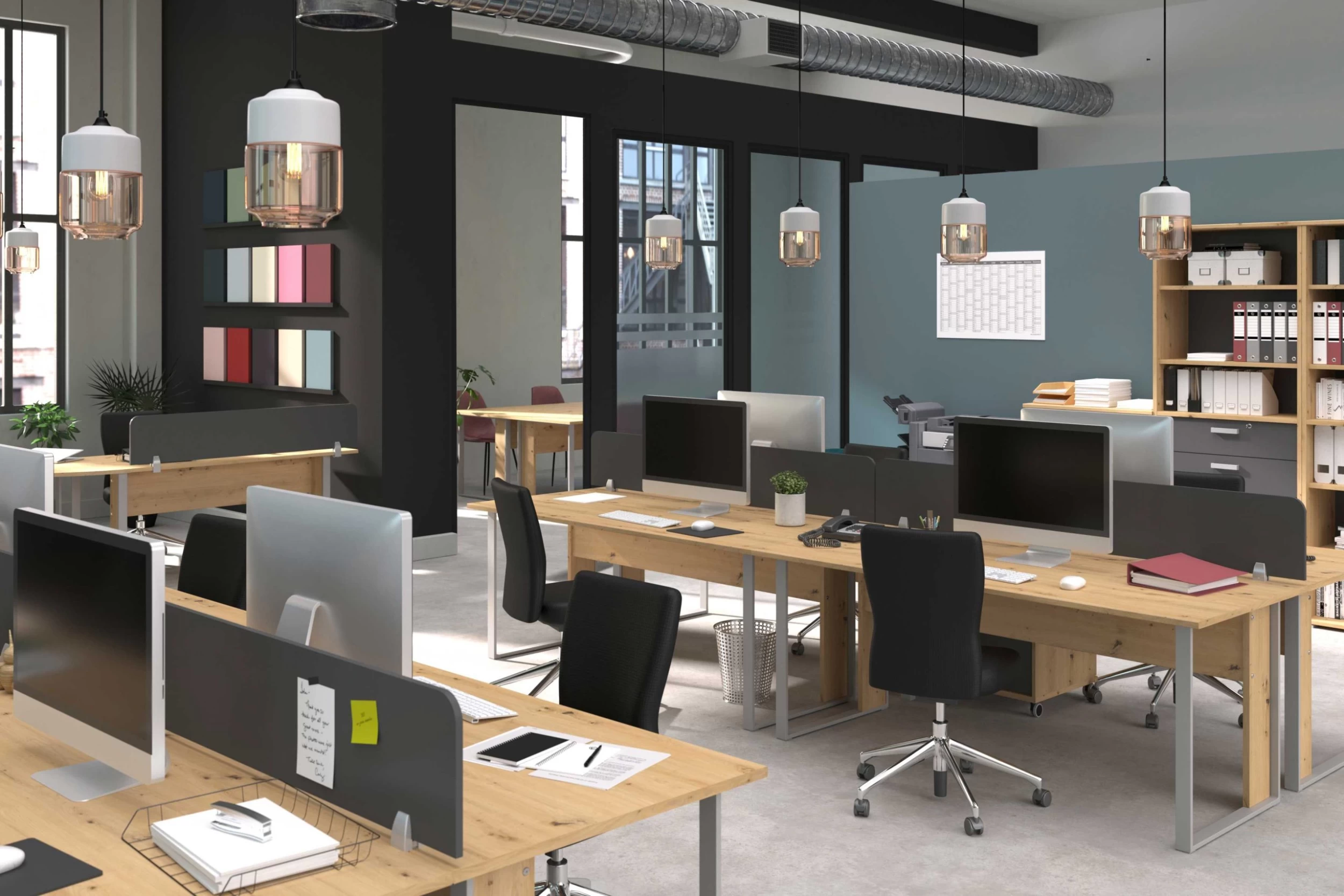 Boekenkast The Office 3 Vakken 4 Boekenkast The Office 3 Vakken - Afbeelding 2