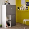 Kast Flip 80cm 2 Deuren - Grijs/wit -Collectie Slaapkamermeubels 803269 AMBI2 99c3 1