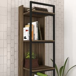 Boekenplank Tera Home | 39 X 36,6 X 180 | Black Walnut-design -Collectie Slaapkamermeubels 804TRH3616 20 203 065a