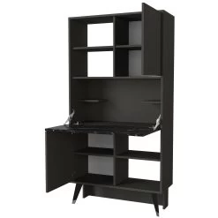 Tera Home Boekenplank Studie Tafel | 18mm Melamine Gecoat | Antraciet Marmer -Collectie Slaapkamermeubels 804TRH3624 20 206 3266