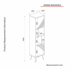 Tera Home Boekenplank | 18mm Dik | Notenhout Afwerking -Collectie Slaapkamermeubels 804TRH3628 20 209 5fa8