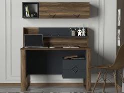 Tera Home 120cm Studiebureau | Gemelamineerd | Noten Antraciet -Collectie Slaapkamermeubels 804TRH3808 20 203 0f7a
