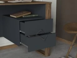 Tera Home 120cm Studiebureau | Gemelamineerd | Noten Antraciet -Collectie Slaapkamermeubels 804TRH3808 20 204 1555