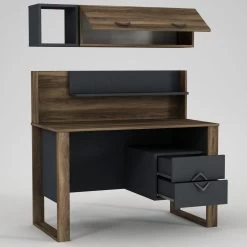 Tera Home 120cm Studiebureau | Gemelamineerd | Noten Antraciet -Collectie Slaapkamermeubels 804TRH3808 20 206 6a87
