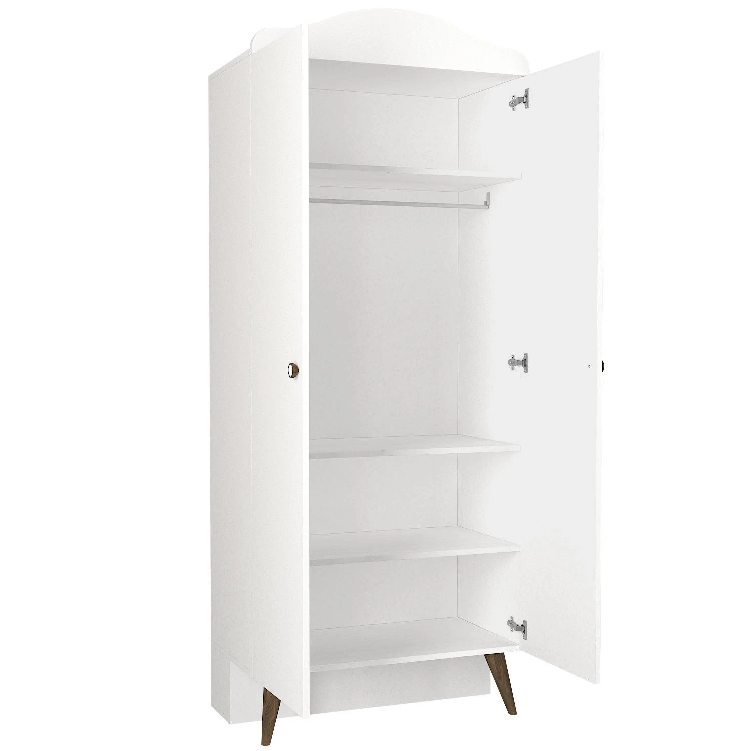 Tera Home 2-deurs Kledingkast | 100% Melamine Coating | 18mm | 90cm Breedte | Wit 6 Tera Home 2-deurs Kledingkast | 100% Melamine Coating | 18mm | 90cm Breedte | Wit - Afbeelding 4