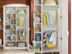 Kledingkast | 100% Melamine Gecoat | 54cm Diepte | LED Hangrail | Veelkleurig -Collectie Slaapkamermeubels 813CLK3903 20 203 84fd