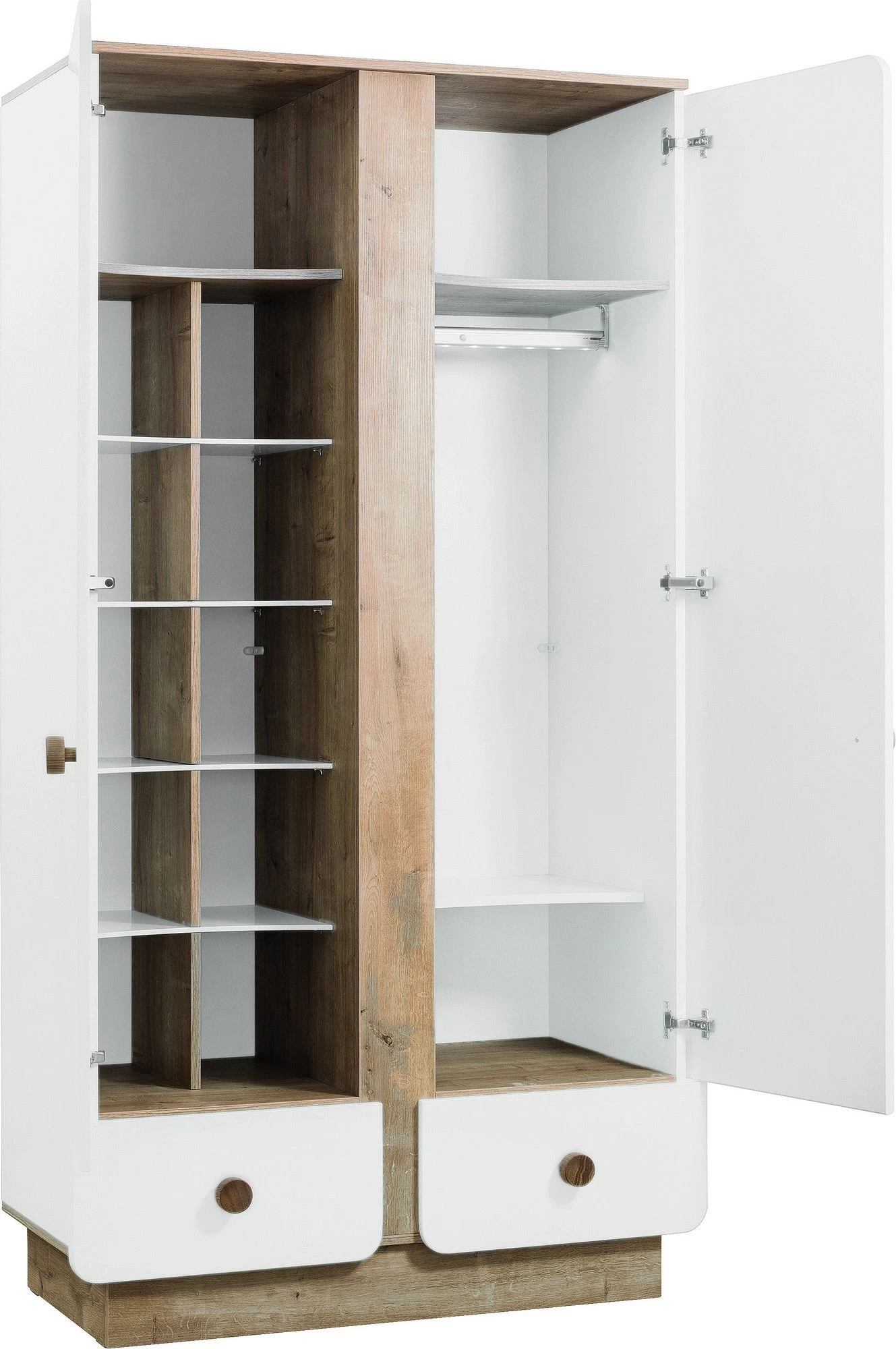 Kledingkast | Multicolor | 100% Melamine Gecoat | Zacht Sluitende Deuren | LED Hangrail 7 Kledingkast | Multicolor | 100% Melamine Gecoat | Zacht Sluitende Deuren | LED Hangrail - Afbeelding 5