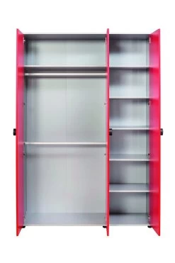 Kledingkast - 100% Melamine - Laden En Planken - Soft Close Deuren - Multicolor - Race Cup -Collectie Slaapkamermeubels 813CLK3925 20 204 2337