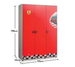 Kledingkast - 100% Melamine - Laden En Planken - Soft Close Deuren - Multicolor - Race Cup -Collectie Slaapkamermeubels 813CLK3925 20 205 f412