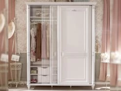 Kledingkast - 100% Melamine | Laden, Planken, LED Rail -Collectie Slaapkamermeubels 813CLK3928 20 202 c914