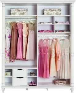 Kledingkast - 100% Melamine | Laden, Planken, LED Rail -Collectie Slaapkamermeubels 813CLK3928 20 207 3025