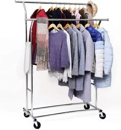 Songmics Metalen Kapstokstandaard Voor Zwaar Gebruik, 110 Kg, 129-169 Cm -Collectie Slaapkamermeubels 817cozNHjgL. AC SL1500 a6f4