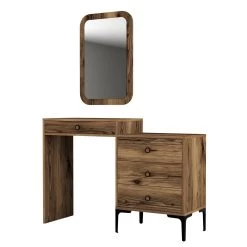 Woody Fashion Dresser | 100% Melaminegecoat | Metalen Poten | Kleur: Notenhout -Collectie Slaapkamermeubels 845HCT1211 4 ce1d
