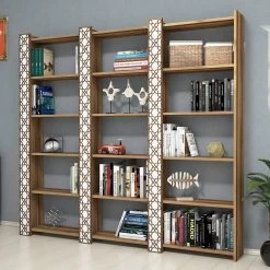 Boekenplank Woody Fashion | 184,6 X 24,2 X 170 Cm | Walnut White