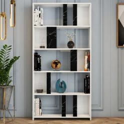 Woody Boekenplank | Melamine Laag | 18mm Dik | 90x180x20 | Wit Zwart -Collectie Slaapkamermeubels 845HCT3636 20 202 4a07