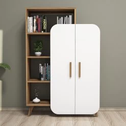 Boekenkast Kady-walnoot/wit 10 Boekenkast Kady-walnoot/wit -Collectie Slaapkamermeubels 845HCT3902 5 9bc9