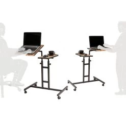 Laptoptafel Sapphire | 45,5 X 67 X 87 Cm | Metalen Frame | Kleur: Atlantic Pine Black -Collectie Slaapkamermeubels 863SPH2813 20 205 6cc6