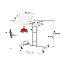Laptoptafel Sapphire | 45,5 X 67 X 87 Cm | Metalen Frame | Kleur: Wit 20 Laptoptafel Sapphire | 45,5 X 67 X 87 Cm | Metalen Frame | Kleur: Wit -Collectie Slaapkamermeubels 863SPH2817 20 2013 9de1