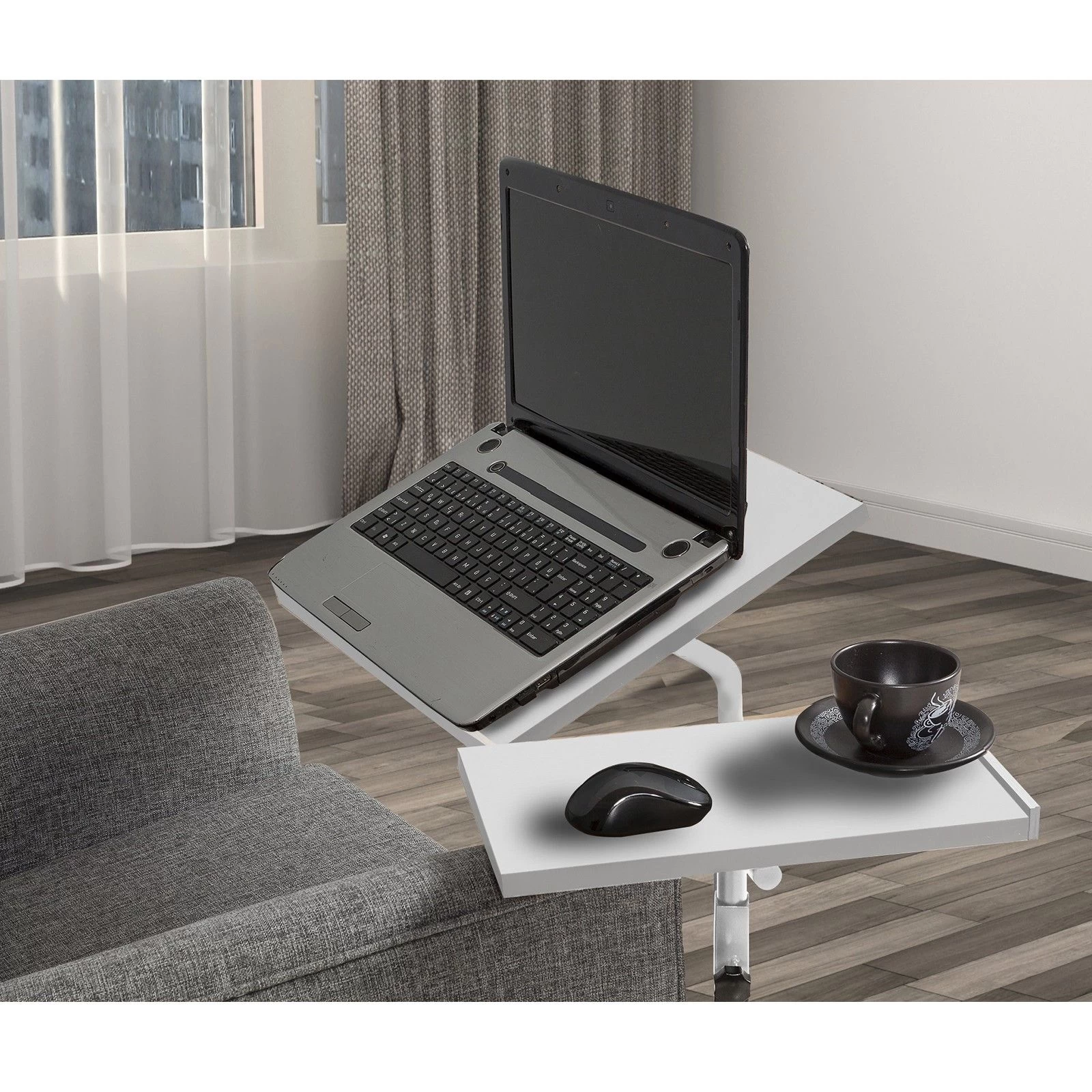 Laptoptafel Sapphire | 45,5 X 67 X 87 Cm | Metalen Frame | Kleur: Wit 3 Laptoptafel Sapphire | 45,5 X 67 X 87 Cm | Metalen Frame | Kleur: Wit