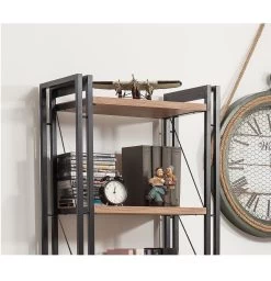 Boekenplank Sapphire | 18 Mm Melamine Coating | Metalen Frame | Atlantic Pine Zwart -Collectie Slaapkamermeubels 863SPH3603 20 202 3e6a