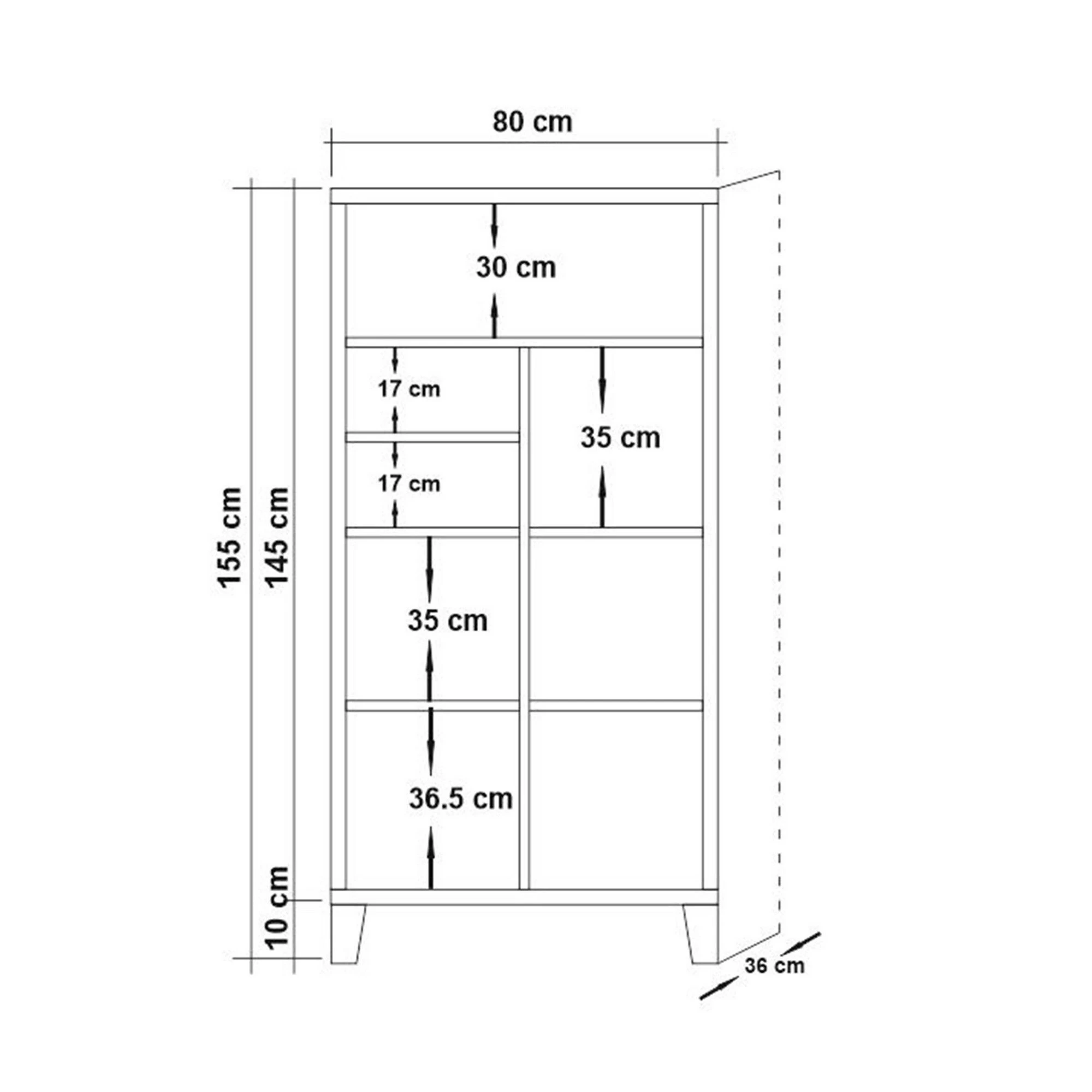 Boekenplank Sapphire | Melamine Coating | Houten Poten | Atlantic Pine 4 Boekenplank Sapphire | Melamine Coating | Houten Poten | Atlantic Pine - Afbeelding 2