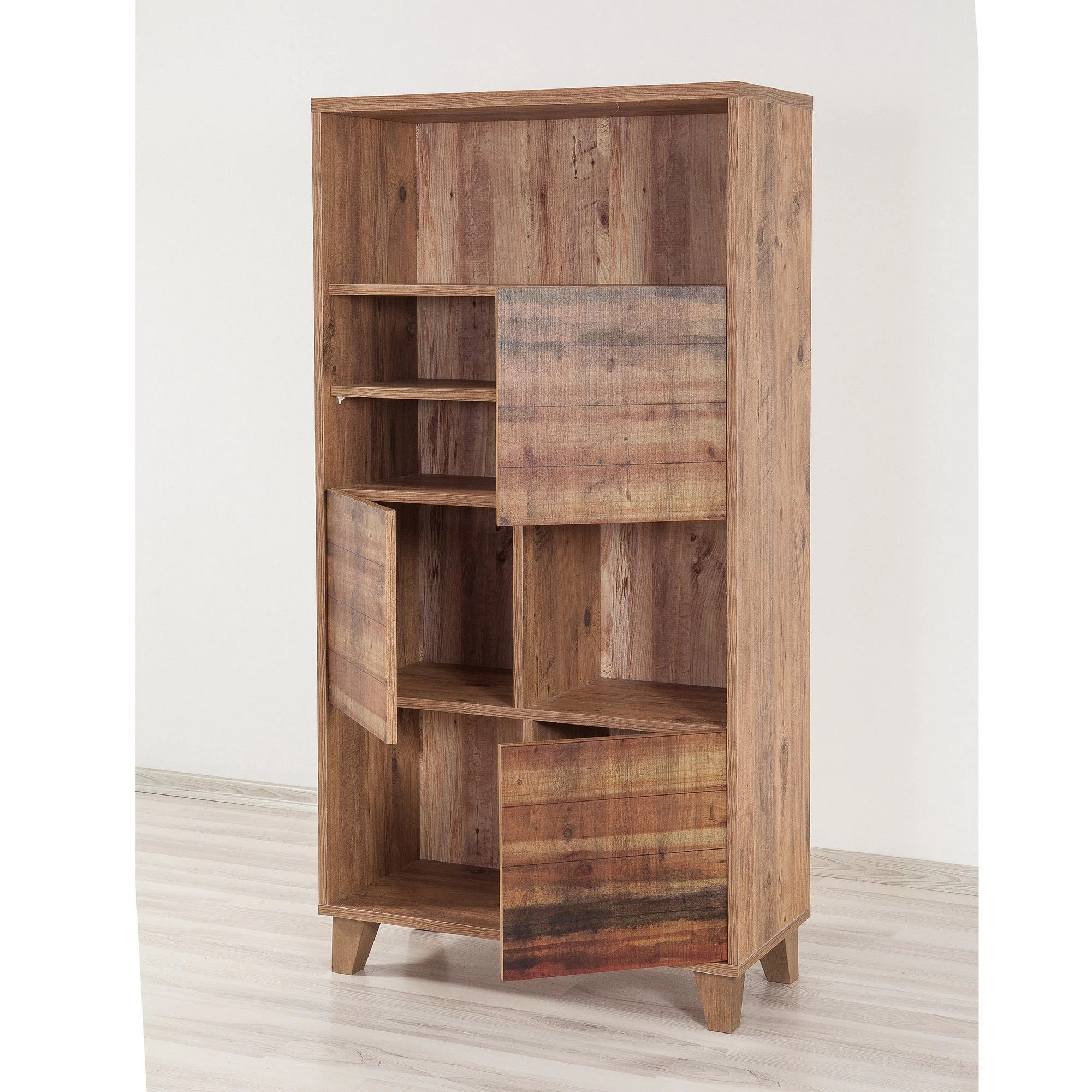 Boekenplank Sapphire | 100% Melamine | Houten Poten | 80x155x36 Cm 7 Boekenplank Sapphire | 100% Melamine | Houten Poten | 80x155x36 Cm - Afbeelding 5