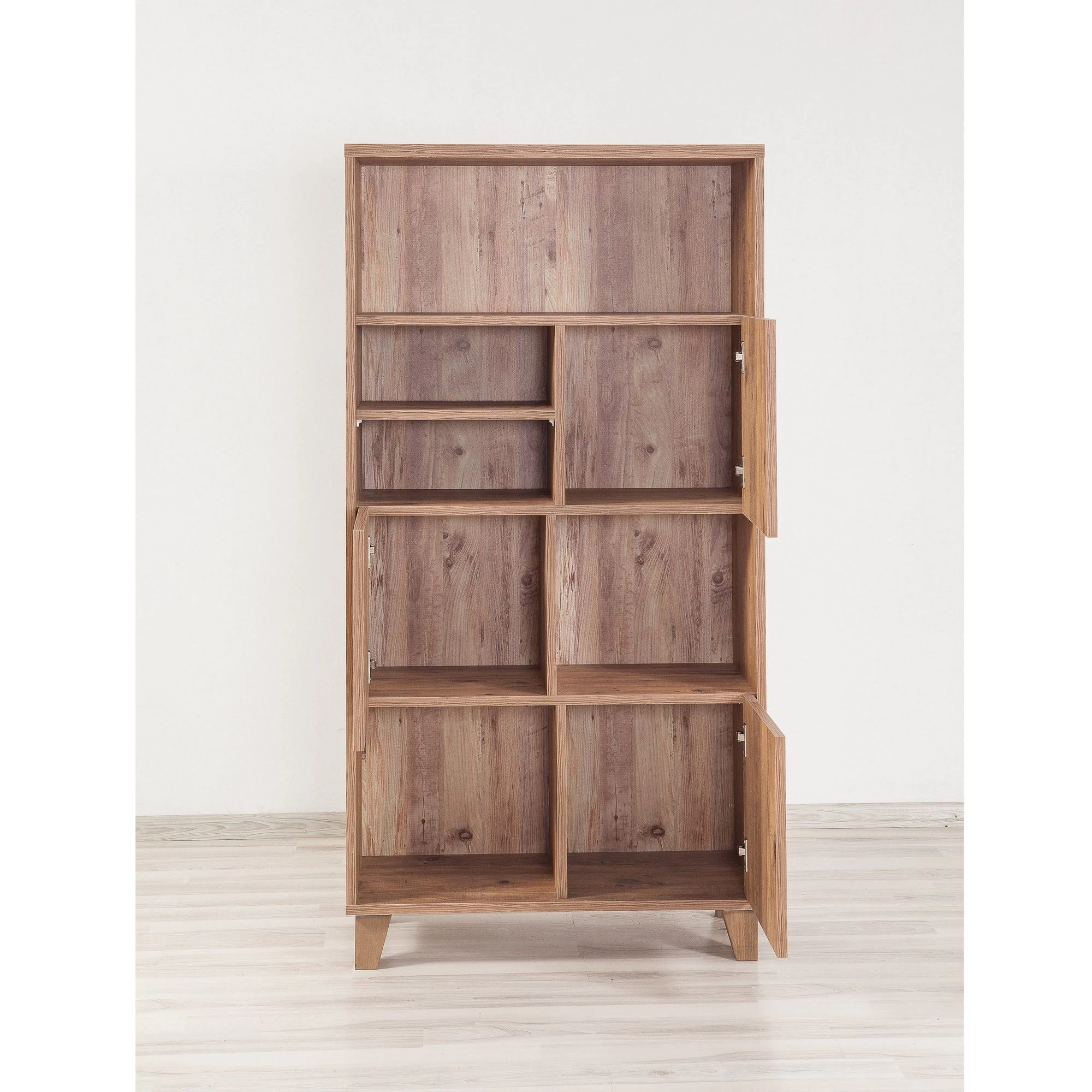 Boekenplank Sapphire | 100% Melamine | Houten Poten | 80x155x36 Cm 5 Boekenplank Sapphire | 100% Melamine | Houten Poten | 80x155x36 Cm - Afbeelding 3